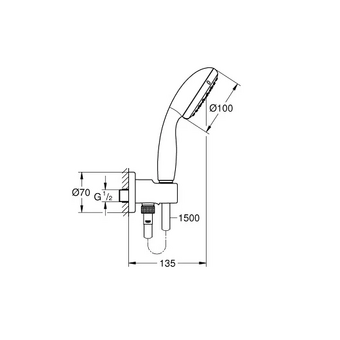  Душевой гарнитур Grohe New Tempesta 26406001 