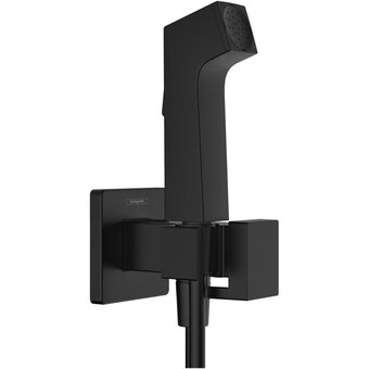 Смеситель с гигиеническим душем HANSGROHE Bidette 1jet E 29233670 встроенный со шлангом и держателем матовый черный 