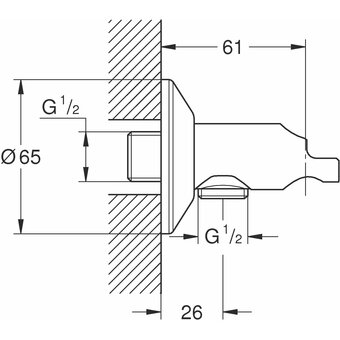  Шланговое подключение Grohe Sena 26333000 