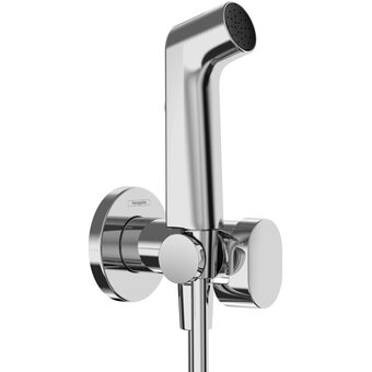  Смеситель с гигиеническим душем HANSGROHE Bidette 1jet S 29232000 встроенный со шлангом и держателем 