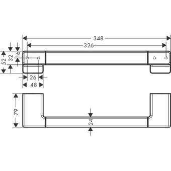  Поручень Hansgrohe AddStoris 41744700 матовый белый 