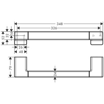  Поручень Hansgrohe AddStoris 41744140 шлифованная бронза 