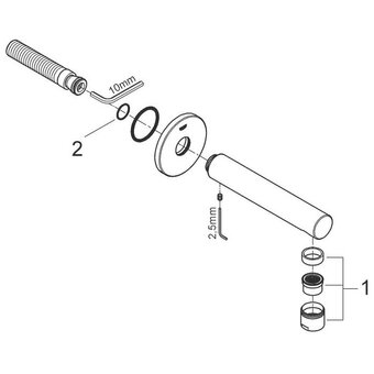  Излив для ванны Grohe Concetto 13280001 хром 