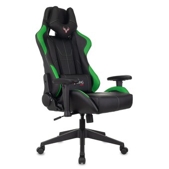  Кресло Zombie Viking 5 Aero LGreen игровое черный/салатовый искусственная кожа 