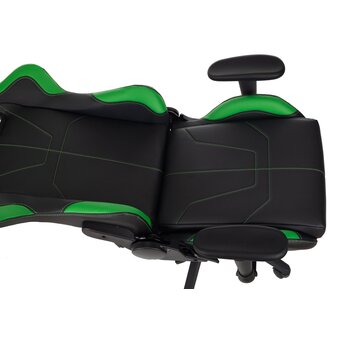  Кресло Zombie Viking 5 Aero LGreen игровое черный/салатовый искусственная кожа 