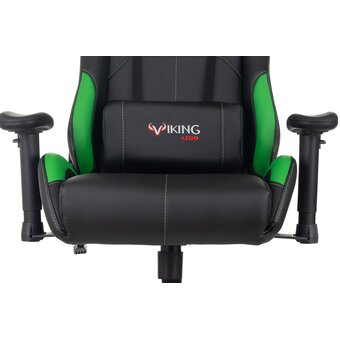  Кресло Zombie Viking 5 Aero LGreen игровое черный/салатовый искусственная кожа 