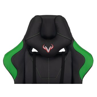 Кресло Zombie Viking 5 Aero LGreen игровое черный/салатовый искусственная кожа 