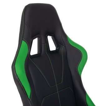  Кресло Zombie Viking 5 Aero LGreen игровое черный/салатовый искусственная кожа 