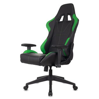 Кресло Zombie Viking 5 Aero LGreen игровое черный/салатовый искусственная кожа 
