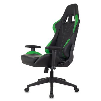  Кресло Zombie Viking 5 Aero LGreen игровое черный/салатовый искусственная кожа 