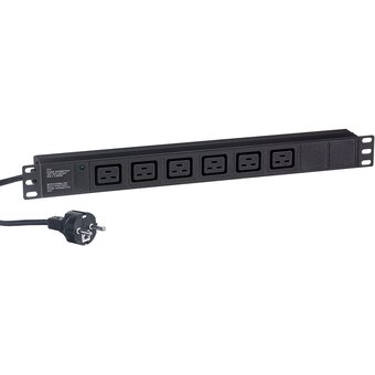  Блок розеток ExeGate ServerPro PDU-19H013 Al-6C19-EU3CU (EX280871RUS) 19", 1U, Алюминий, 6 IEC 320 C19, кабель с евровилкой VDE-250V-16A-3*1.5mm2 