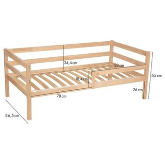  Кровать Polini kids Simple 850, натуральный 