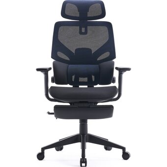  Кресло Cactus CS-CHR-MC01-BLBK синий сиденье черный сетка/ткань с подголов. крестов. пластик подст.для ног 