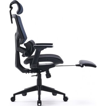  Кресло Cactus CS-CHR-MC01-BLBK синий сиденье черный сетка/ткань с подголов. крестов. пластик подст.для ног 
