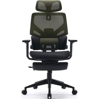  Кресло Cactus CS-CHR-MC01-LGNBK салатовый сиденье черный сетка/ткань с подголов. крестов. пластик подст.для ног 