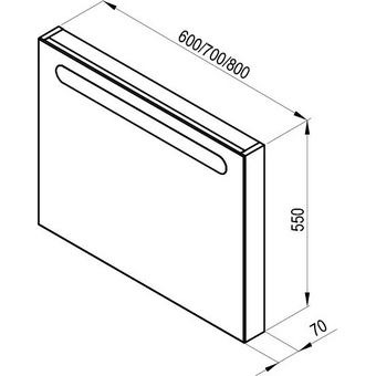  Зеркало Ravak Chrome 60 X000000968 капучино 