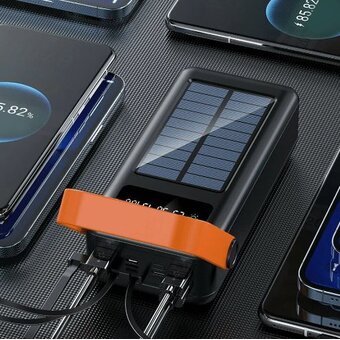  УЦ Аккумулятор внешний резервный HOCO DB33 Rising sun solar portable 30000mAh (чёрный) (плохая упаковка) 