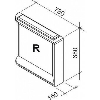  Зеркало Ravak Rosa 78 L X000000160 береза/белая 