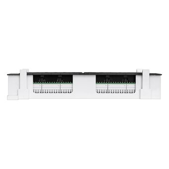  Патч-панель ExeGate EPPW-12-8P8C-C5e-FR (EX256754RUS) (UTP, настенная, 12 port, cat.5e, KRONE&110(dual IDC), RoHS, Black, RTL) 