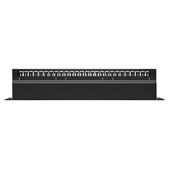  Патч-панель ExeGate EPPHD-19-48-8P8C-C5e-110D (EX281081RUS) 19", UTP, 48 port, cat.5e, KRONE&110(dual IDC), 1U, RoHS, с каб. органайзером, Black, RTL 