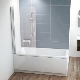  Шторка для ванны Ravak CVS1-80 L 7QL40C00Z1 блестящий + транспарент 