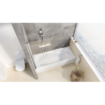  Шторка для ванны Ravak PVS1 80 Pivot 79840C00Z1 хром + транспарент 