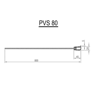  Шторка для ванны Ravak PVS1 80 Pivot 79840100Z1 белый + транспарент 