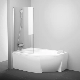  Шторка для ванны Ravak CVSK1 160/170 L Rosa 7QLS0C00Y1 блестящий + транспарент 