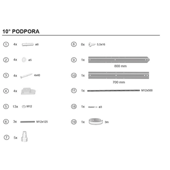  Опорная констpукция RAVAK 10° CY81000000 