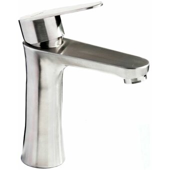  Смеситель для кухни Frap (F1048) излив короткий, нержавейка 40мм(1/10) 