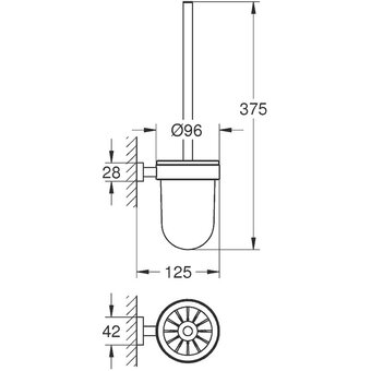  Туалетный ершик Grohe Essentials Cube 40513001 