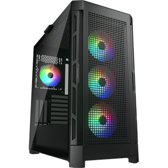  Корпус Cougar Airface Pro RGB Black 4x120MM ARGB Fan, ARGB Fan HUB, без БП, Черный, E-ATX 