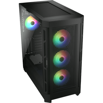  Корпус Cougar Airface Pro RGB Black 4x120MM ARGB Fan, ARGB Fan HUB, без БП, Черный, E-ATX 