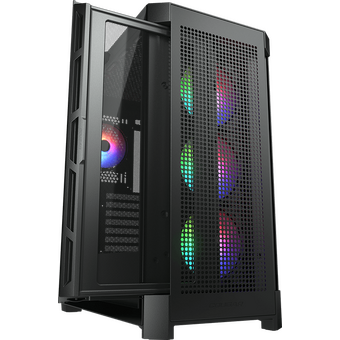  Корпус Cougar Airface Pro RGB Black 4x120MM ARGB Fan, ARGB Fan HUB, без БП, Черный, E-ATX 