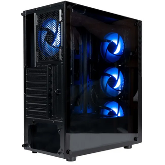  Корпус Eurocase A85 4ARGB черный без БП закаленное стекло USB 3.0 ATX 