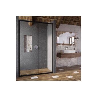  Душевая дверь Ravak Blix Slim BLSDP2-110 X0PMD0300Z1 профиль Черный матовый 