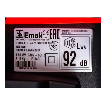  Газонокосилка EFCO LR 44 PE Comfort Plus (66129050S) электрическая 