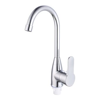  Смеситель для кухни РМС PL5CH-017F высокий излив, из высокопрочного пластика (Хром) 