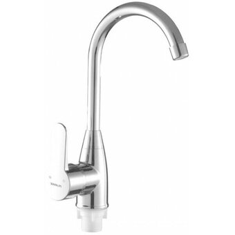  Смеситель для кухни РМС PL5CH-017F высокий излив, из высокопрочного пластика (Хром) 