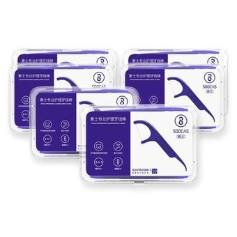  Зубная нить Xiaomi (Mi) SOOCAS Dental Floss Pick (6 pack) 300шт (D1-GL6) фиолетовая GLOBAL 