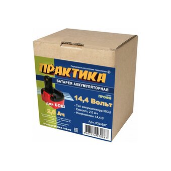 Аккумулятор ПРАКТИКА 030-887 для BOSCH 14,4В, 2,0Ач, NiCd, коробка 