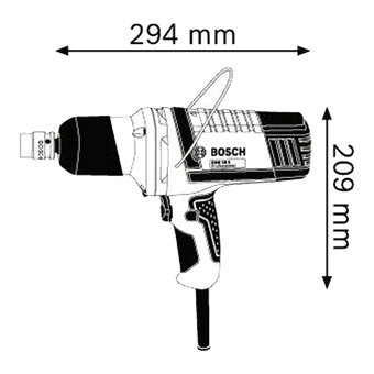  Гайковёрт сетевой Bosch GDS 18 E (0601444000) рег.скор, коробка 