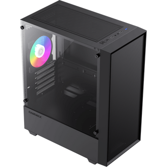  Корпус GameMax Storm BK mATX, black, w/o psu, w/1xUSB3.0+2xUSB2.0, Combo Audio, w/1x12cm FRGB rear fan 