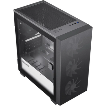  Корпус GameMax Aero Mini Eco black, w/o PSU, mATX 1xUSB3.0+1xUSB2.0+HD-Audio, w/3x12cm white blade fan 