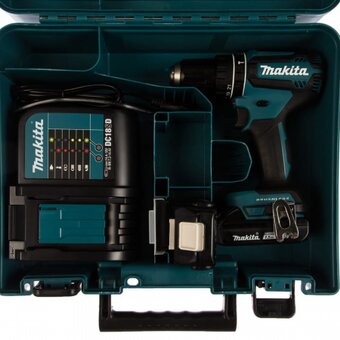  Дрель-шуруповерт аккумуляторная ударная Makita DHP485SYE 2 аккумулятора Li-ion 