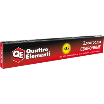  Электроды сварочные QUATTRO ELEMENTI 770-438 рутиловые, 3,2мм, масса 0,9кг 