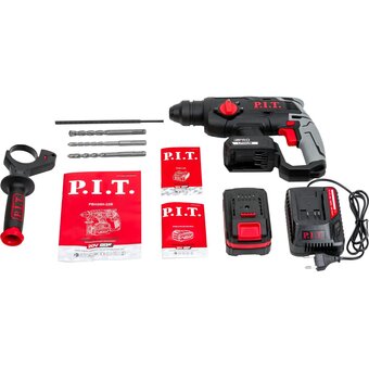  Перфоратор бесщеточный P.I.T. PBH20H-22B/2 акум. (2акб Li-Ion 4Ач, ЗУ,кейс) 