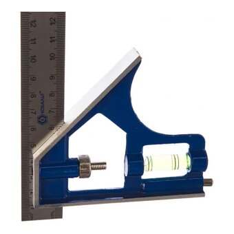  Угольник КОБАЛЬТ 243-479 с уровнем 300 мм, нерж. 