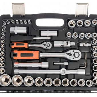  Набор инструментов Maxpiler MXT-108-SET 108 предметов, 1/2" и 1/4", CrV 