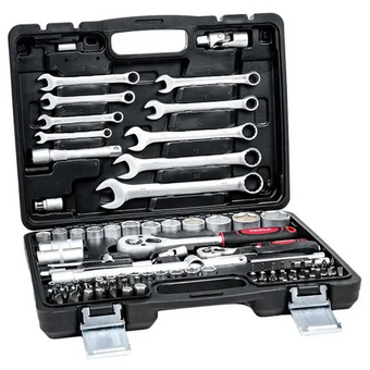  Набор инструментов Maxpiler MXT-82-SET 82 предмета, 1/2" и 1/4", CrV 